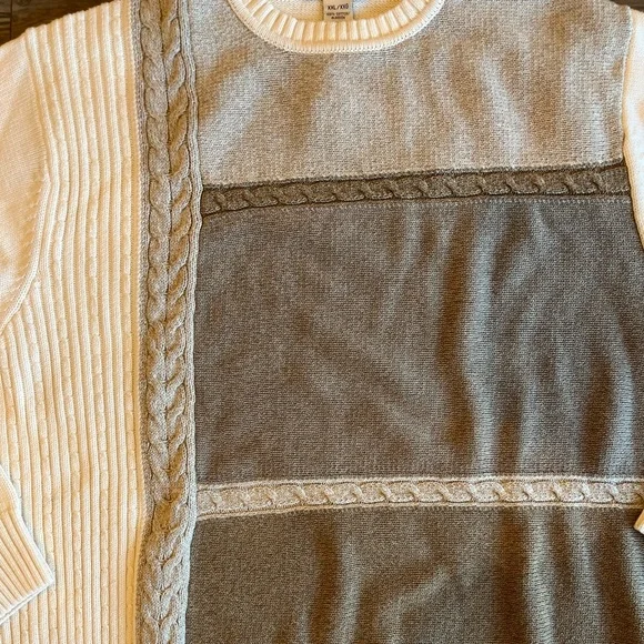 Geoffrey Beene Men’s Cotton Textured Crewneck Sweater Pullover Grandpa NWT XXL - Picture 4 of 7
